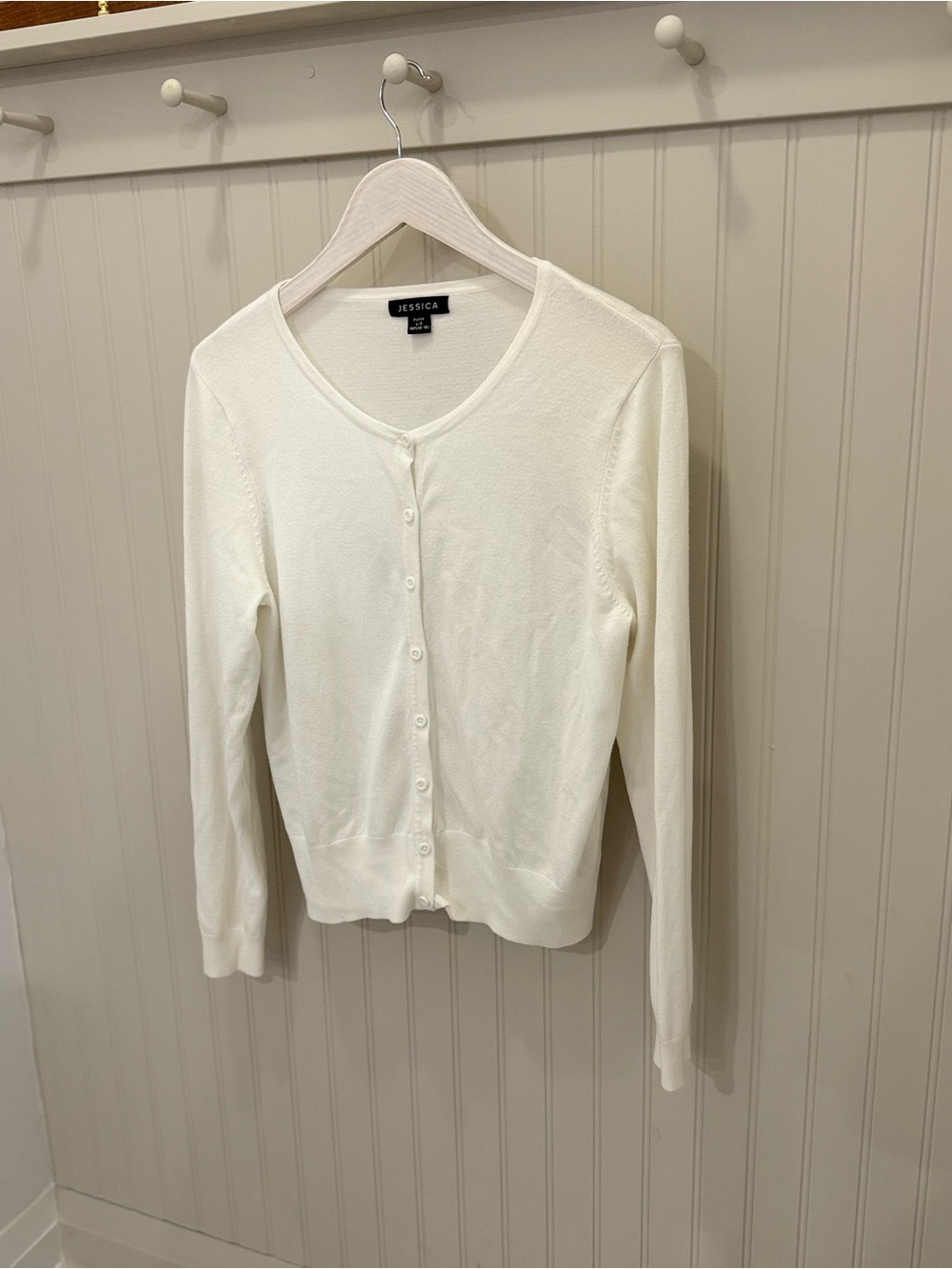 Women’s button down white cardigan